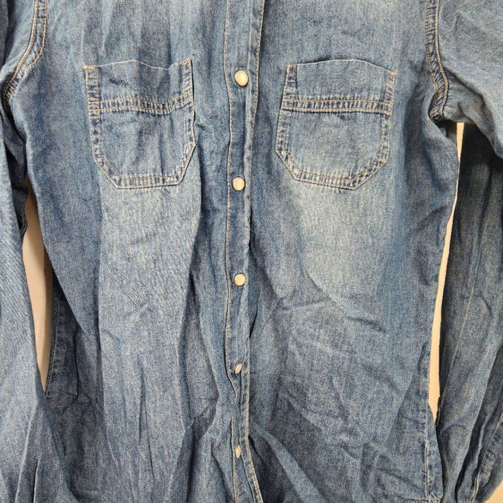 JAPNA Button Down Denim Shirt Womens Size Medium M - Picture 5 of 5